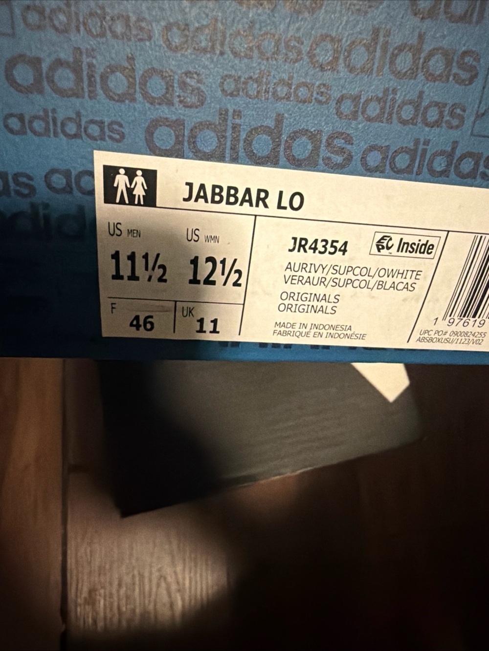 Adidas Jabbar Lo Legacy Teal' Jr4354 Size US men 11.5 - Picture 5 of 5